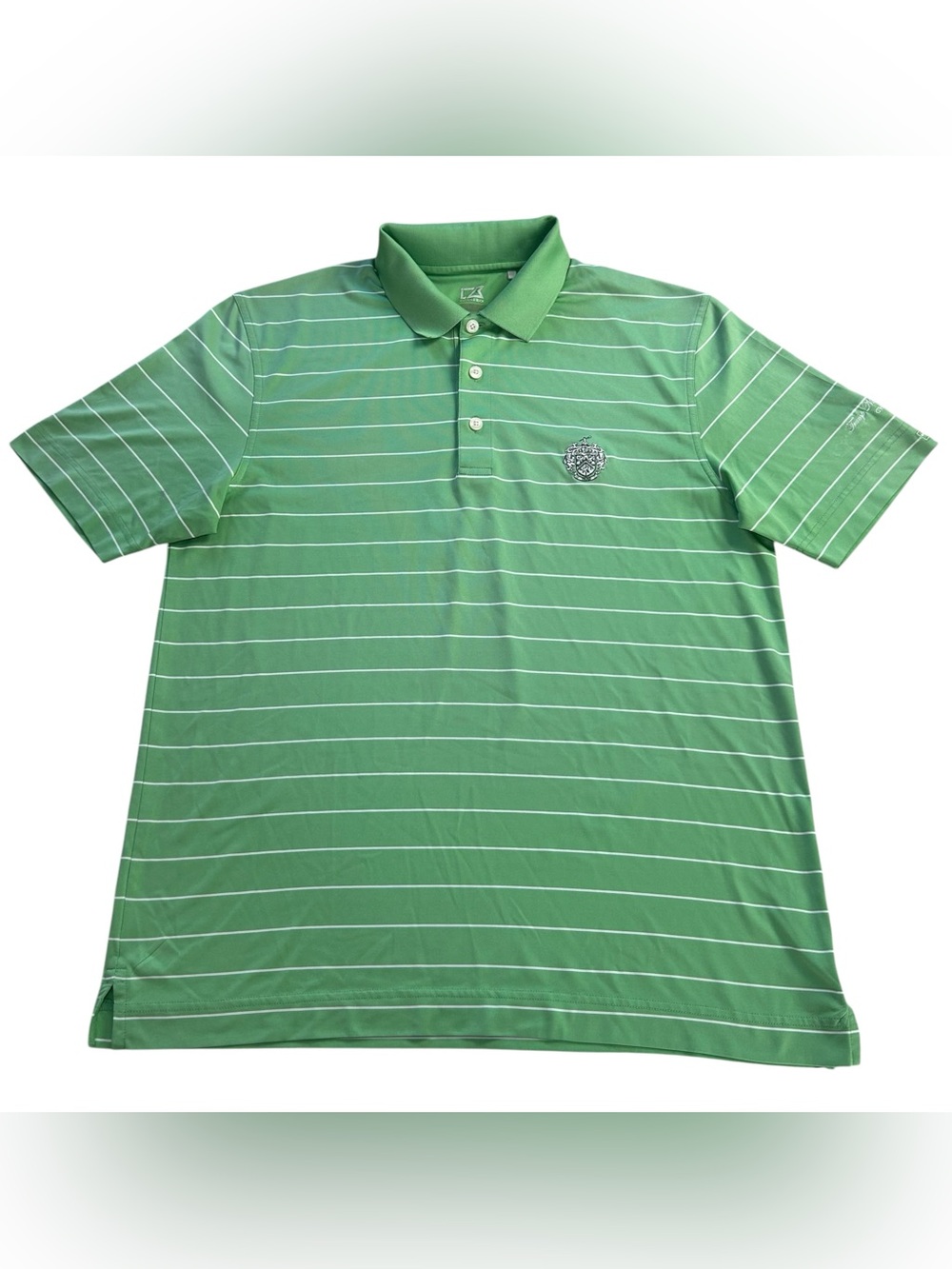 Cutter & Buck Trump National Golf Club Charlotte Men's Striped Golf Polo Shirt L
